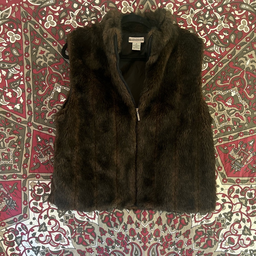 Faux fur vest